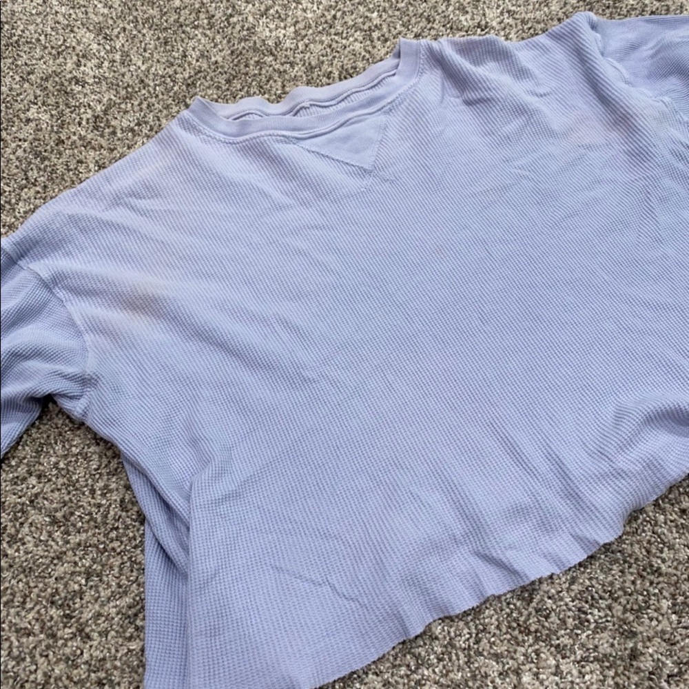 Brandy Melville Blue Waffle Shirt